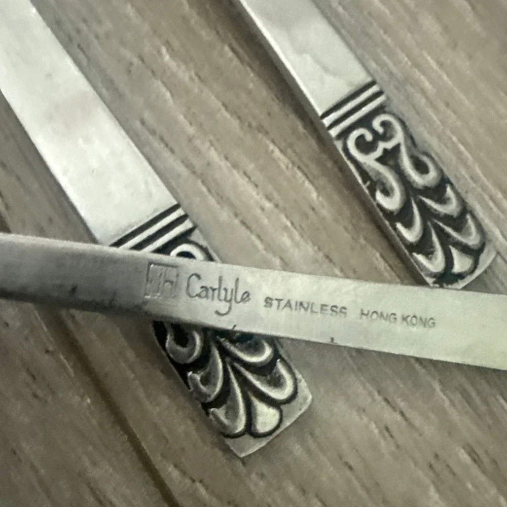 JH Carlyle Cameo stainless flatware lClassic Flatware Fork‎ Set 8 Salad Forks